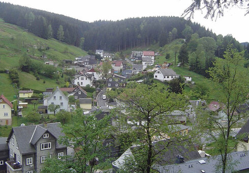 Blick auf den Ort Katzhütte