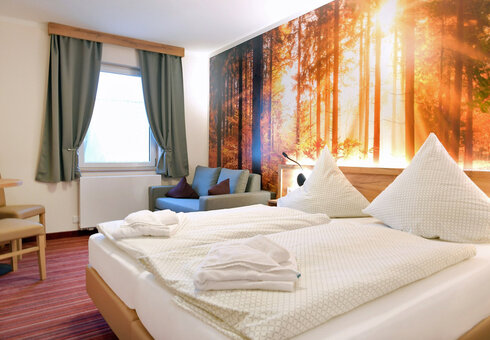 Blick in ein Gästezimmer