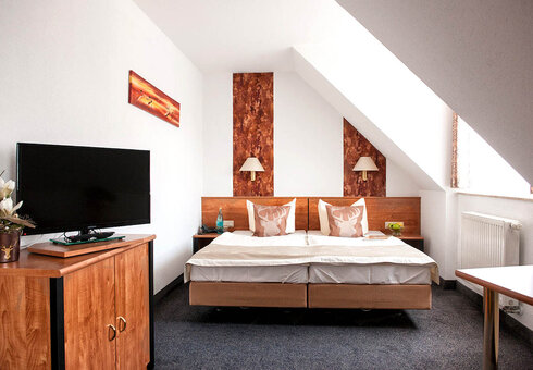 Blick in ein Gästezimmer
