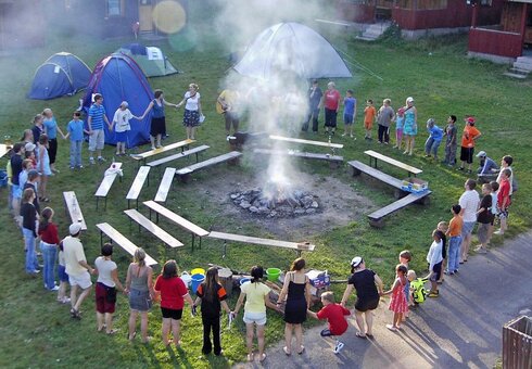 Lagerfeuer bei Klassenfahrt