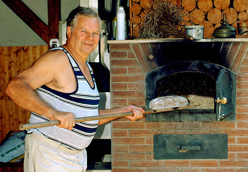 Backen von frischen Brot