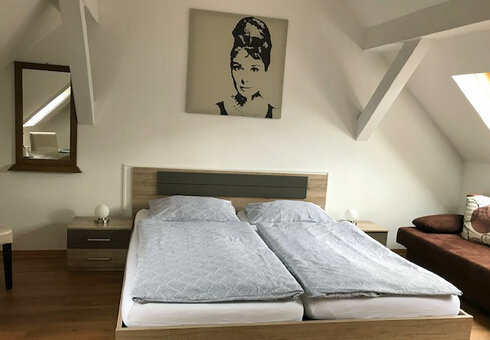 Blick in ein Gästezimmer