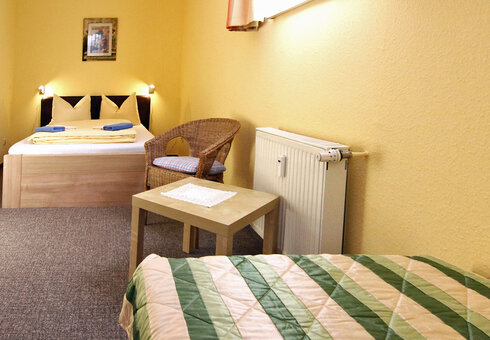 Blick in ein Gästezimmer