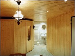 Badezimmer mit Sauna