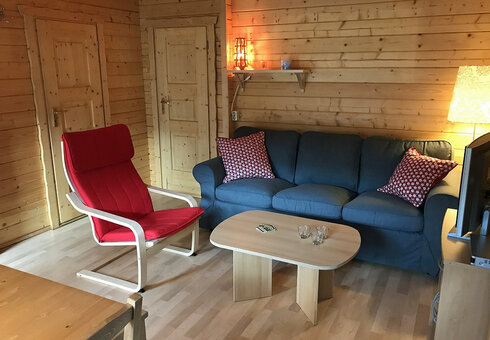Blick in das Blockhaus