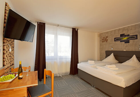 Blick in ein Doppelzimmer