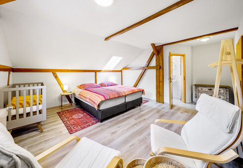 Blick in ein Gästezimmer