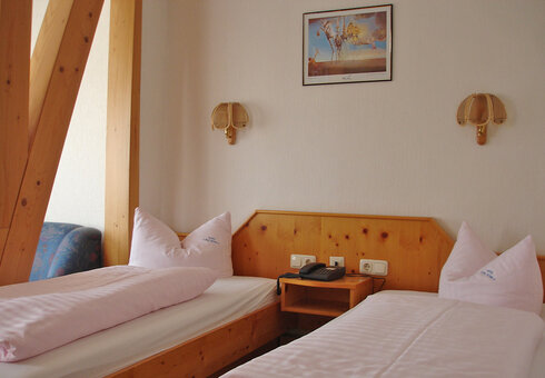 Blick in ein Gästezimmer