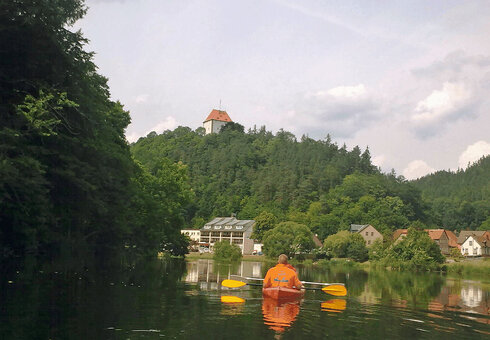 unterwegs mit dem Schlauchboot