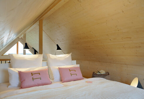 Einblick in ein Schlafzimmer