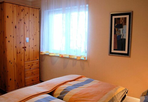 Blick in das Schlafzimmer