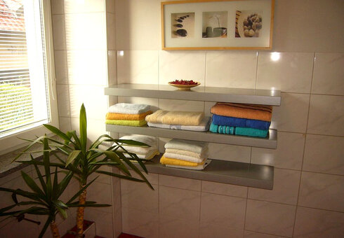 Blick in das Badezimmer