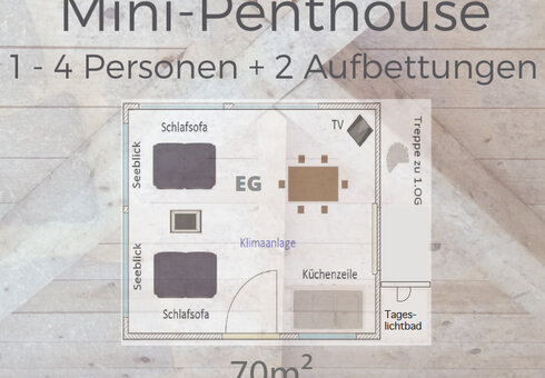 Grundriss Mini-Penthouse