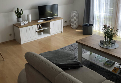 Blick in das Wohnzimmer