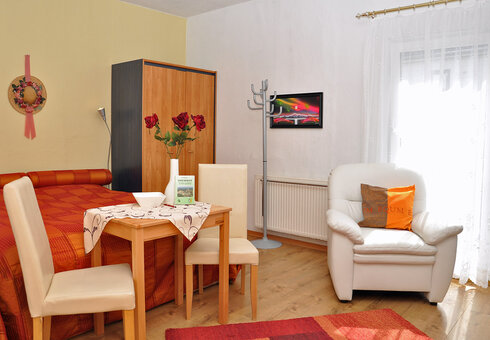 Blick in ein Gästezimmer