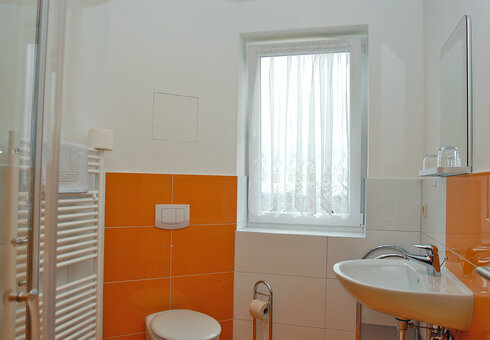 Blick in eine Ferienwohnung (Dusche/WC)