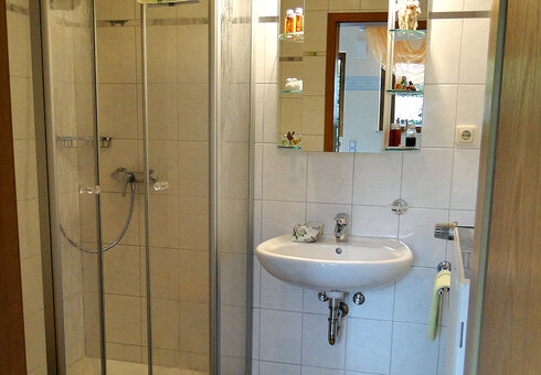 Blick in das Badezimmer