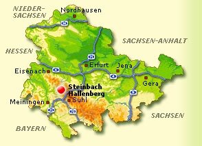 Lagekarte Steinbach-Hallenberg