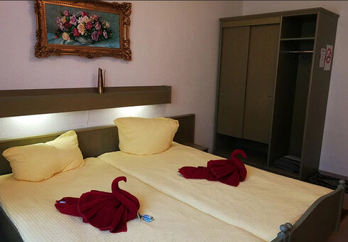 Blick in ein Gästezimmer