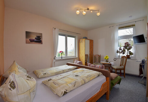 Blick in ein Gästezimmer