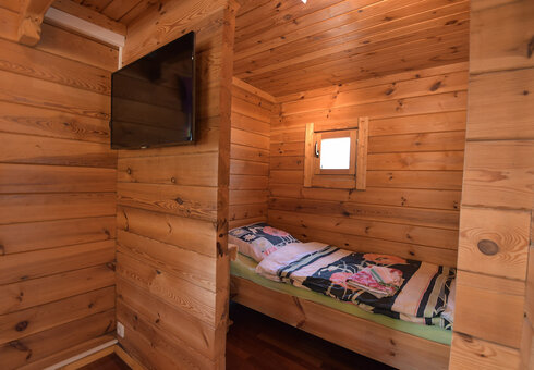 Blick in die Heidihütte