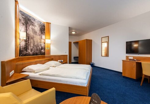 Blick in ein Gästezimmer