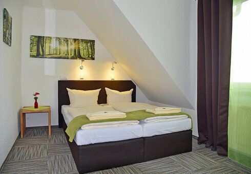 Blick in ein Gästezimmer