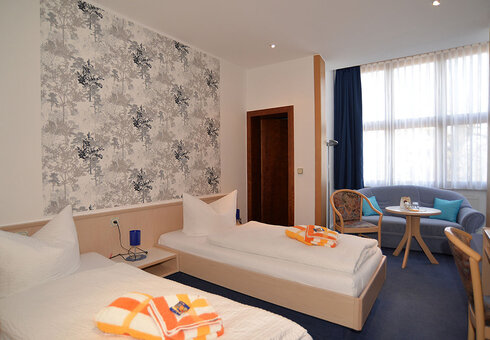 Blick in ein Gästezimmer
