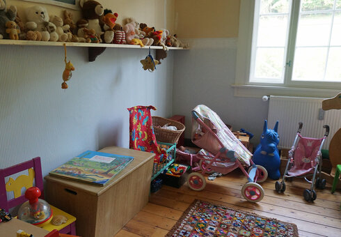 Blick in das Kinderspielzimmer