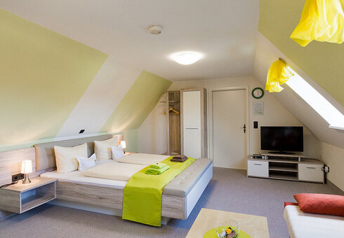 Blick in ein Gästezimmer