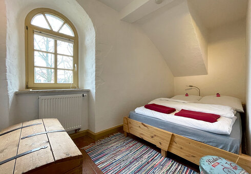 Blick in ein Schlafzimmer