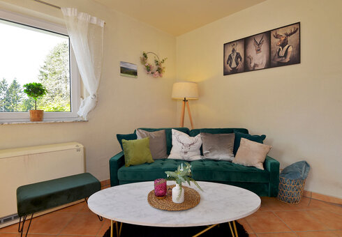 Couch im Wohn-Esszimmer