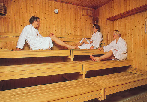 Blick in die Sauna
