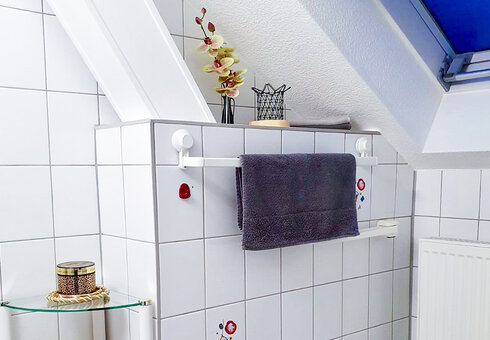 Blick in das Badezimmer