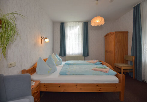 Blick in ein Gästezimmer