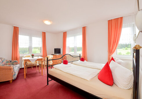 Blick in ein Gästezimmer