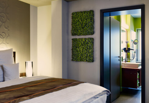 Blick in ein Gästezimmer