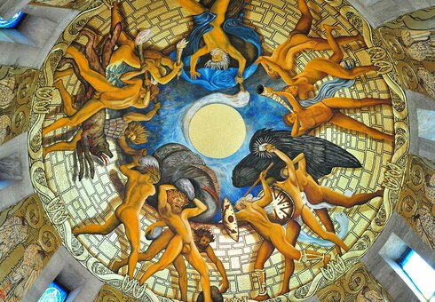 Deckengemälde im Burschenschaftsdenkmal