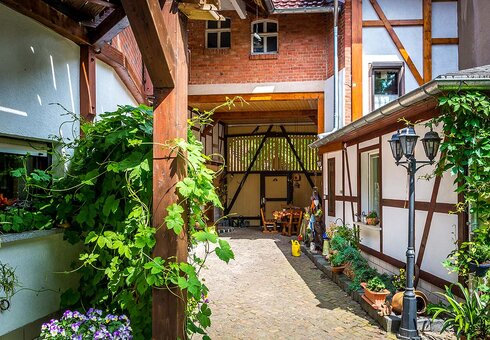 Pension Huschet, Ansicht vom Innenhof