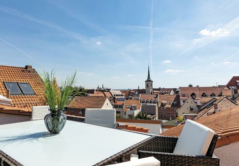 Auf der Dach-Terrasse
