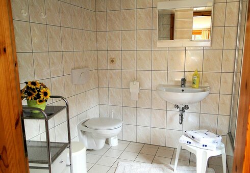 Blick in ein Badezimmer