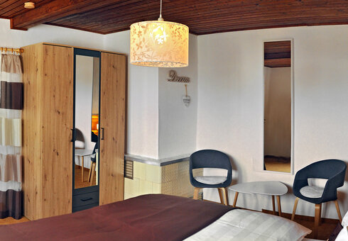 Schlafzimmer kleine Ferienwohnung