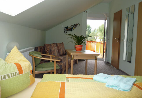 Blick in ein Gästezimmer