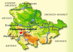Lagekarte Ferienregion Haseltal