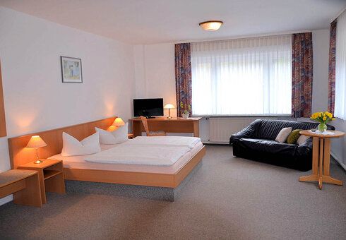 Blick in ein Gästezimmer