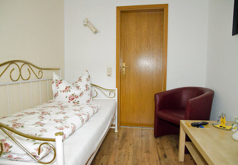 Blick in ein Gästezimmer