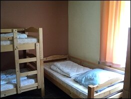 Blick in ein Schlafzimmer