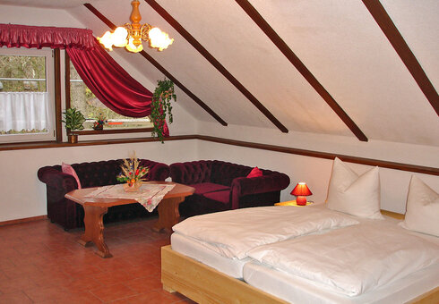 Blick in ein Gästezimmer