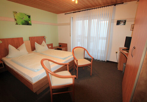 Blick in ein Gästezimmer