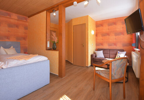 Blick in ein Gästezimmer